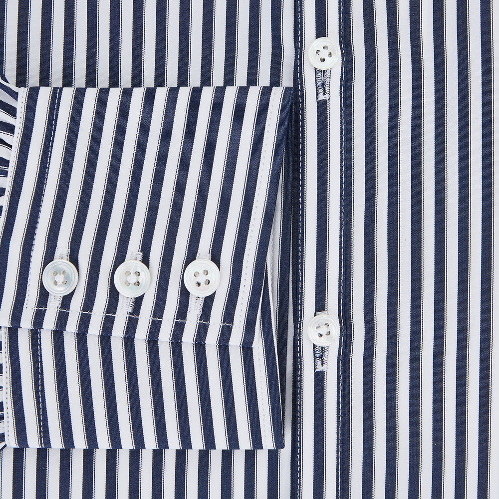 Striped Navy on White Westminster Regular Fit Shirt in Cotton