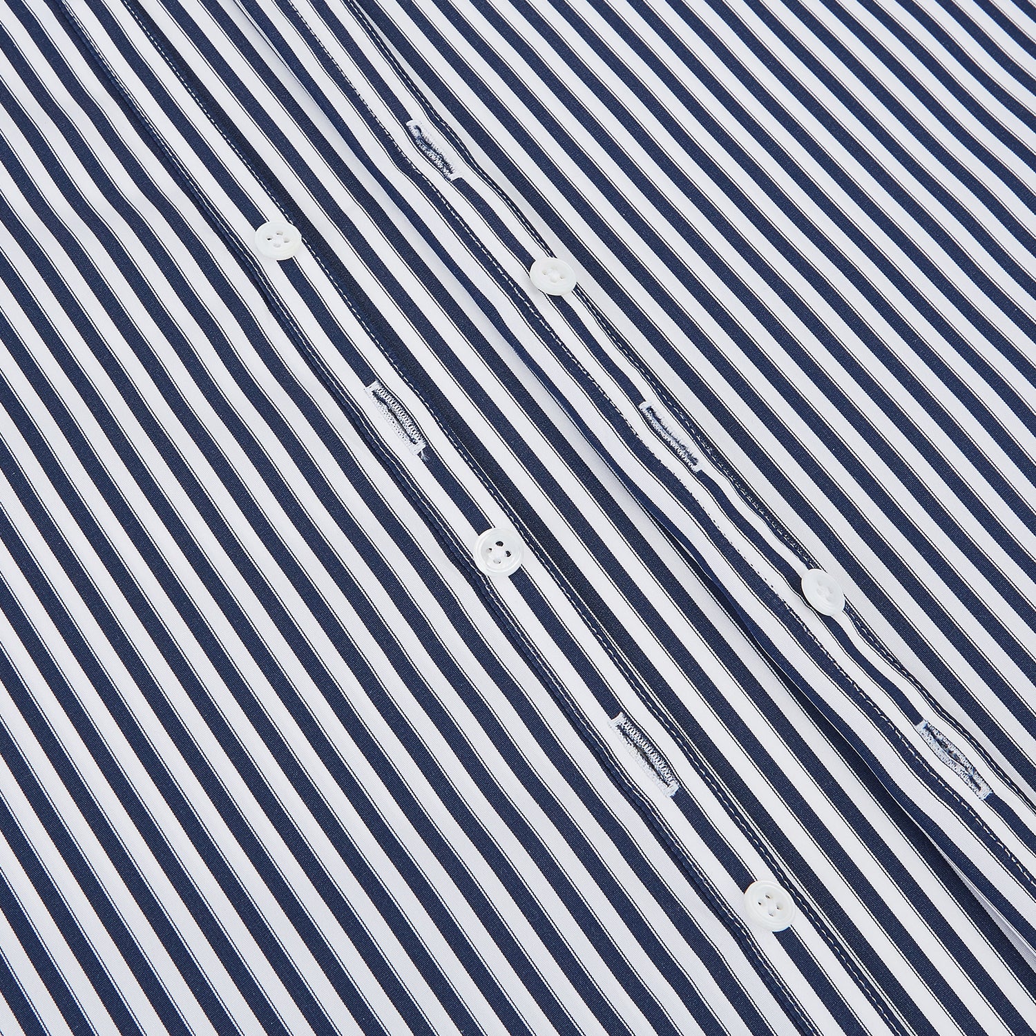 View 7 of product Striped Navy on White Westminster Regular Fit Shirt in Cotton