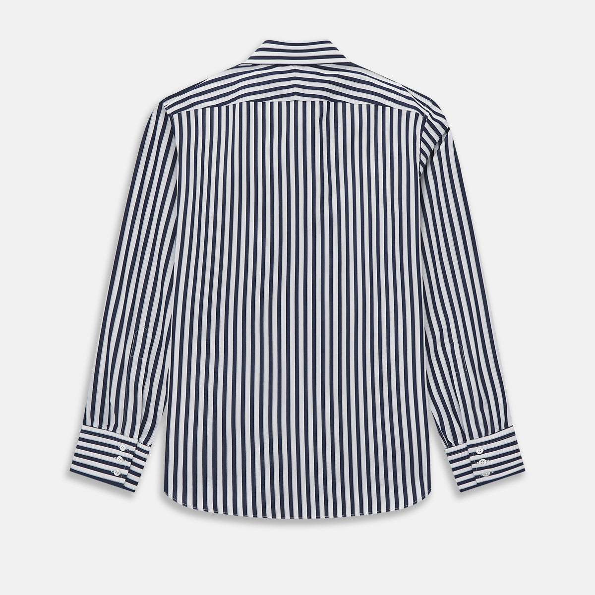 View 8 of product Striped Navy on White Westminster Regular Fit Shirt in Cotton