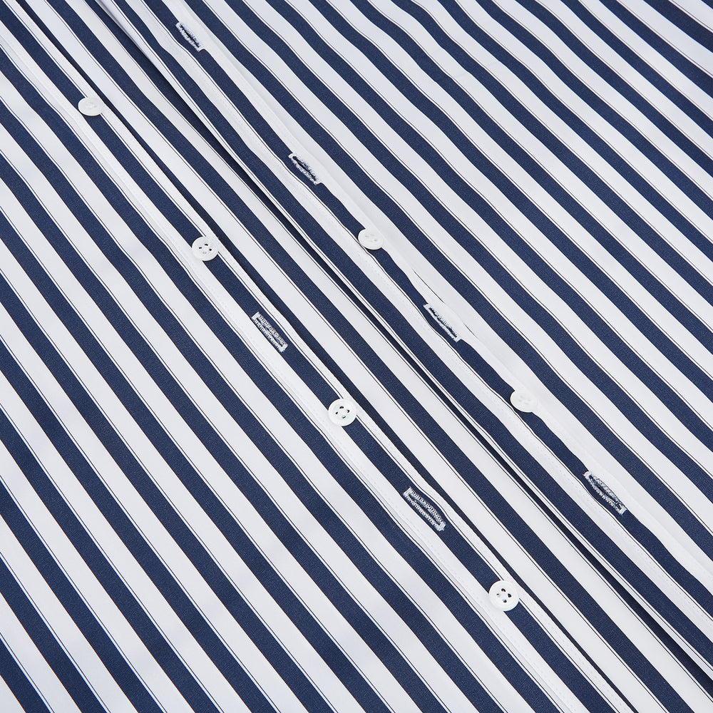 Striped Navy on White Westminster Regular Fit Shirt in Cotton