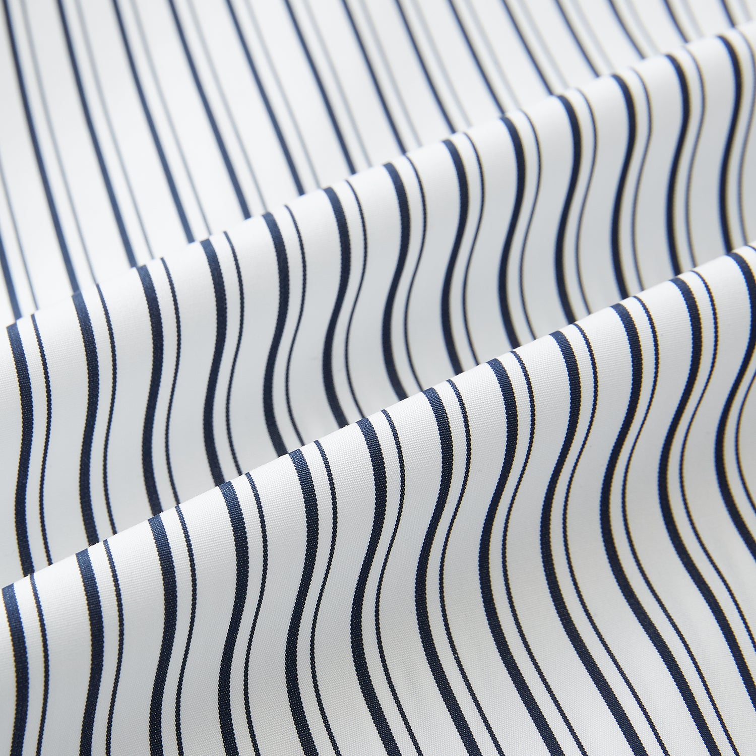 View 8 of product Navy Stripe on White Westminster Shirt with Closed Collar and Button Cuffs