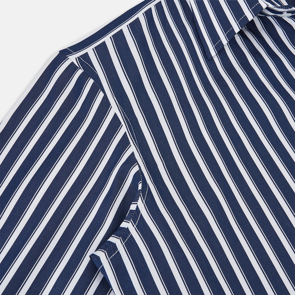 Striped Navy on White Westminster Regular Fit Shirt in Cotton