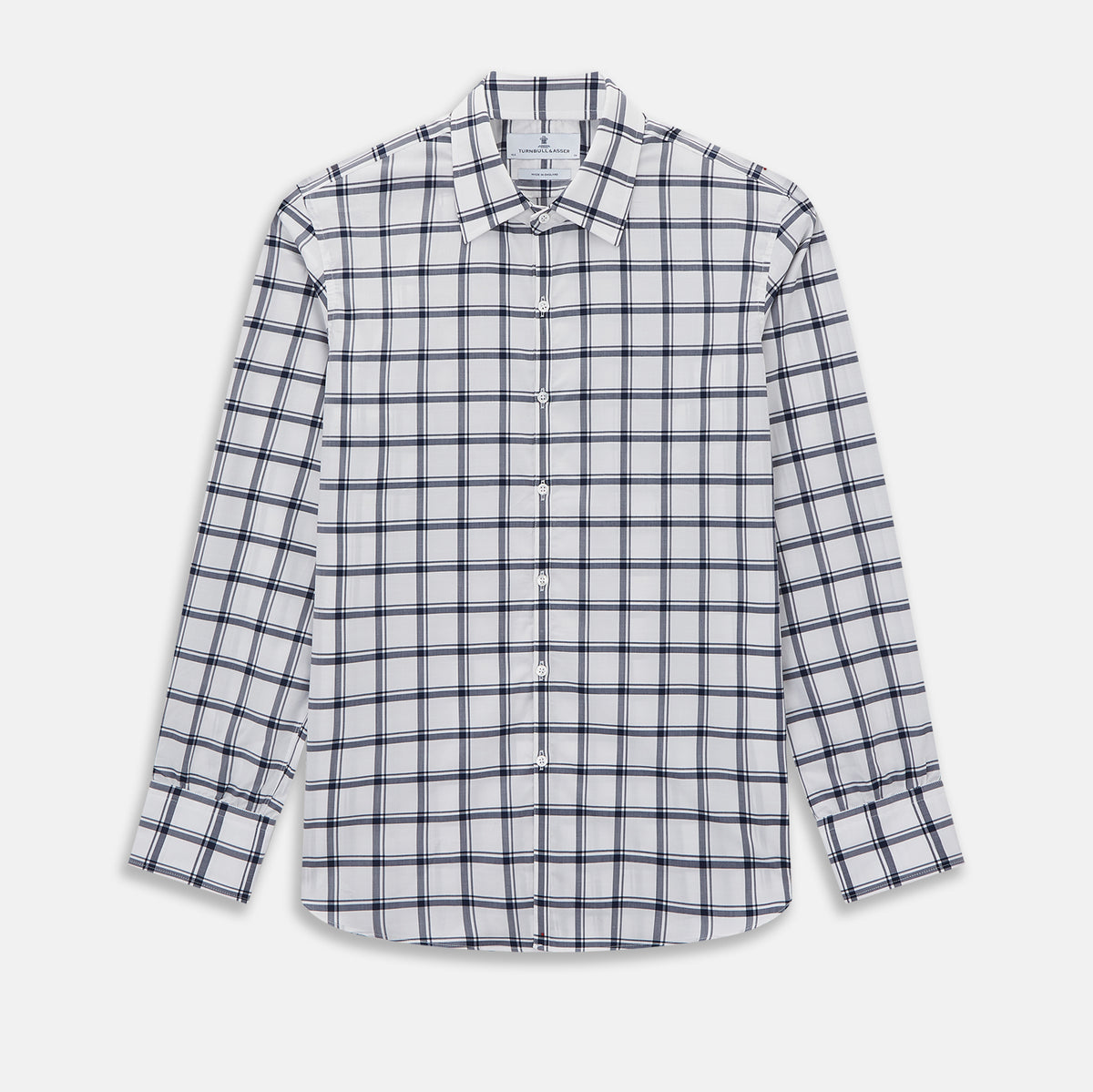 View 1 of product Chequered Navy on White Westminster Regular Fit Shirt in Cotton