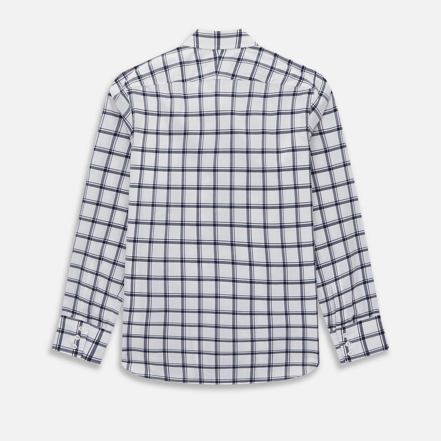 View 3 of product Chequered Navy on White Westminster Regular Fit Shirt in Cotton