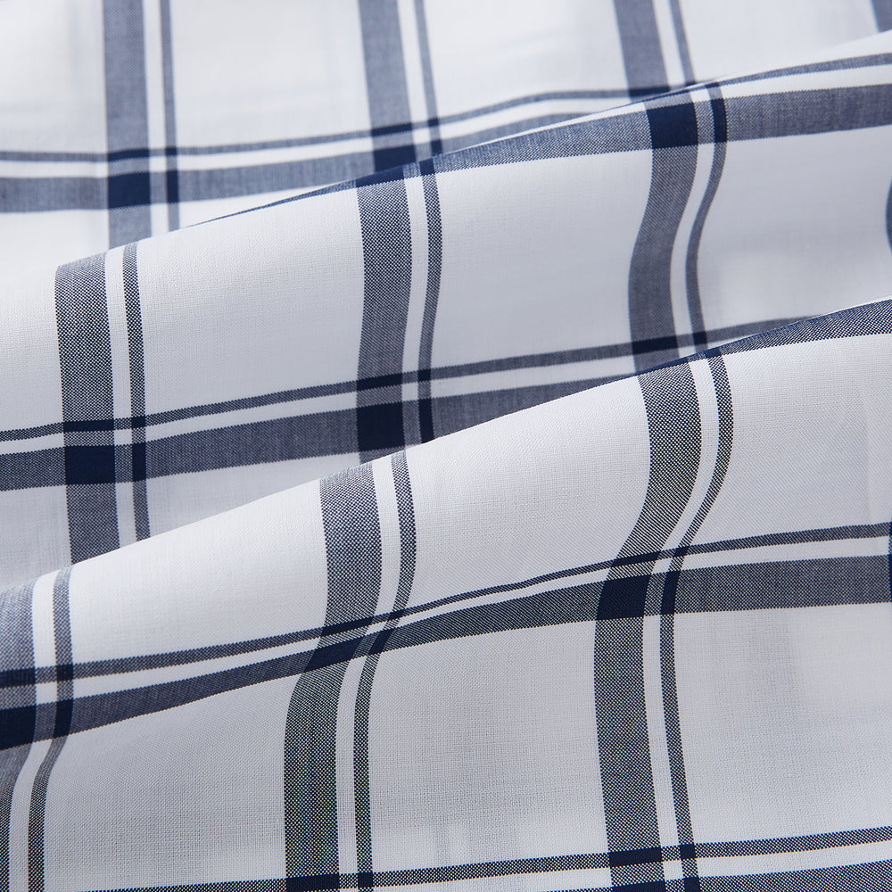 Chequered Navy on White Westminster Regular Fit Shirt in Cotton