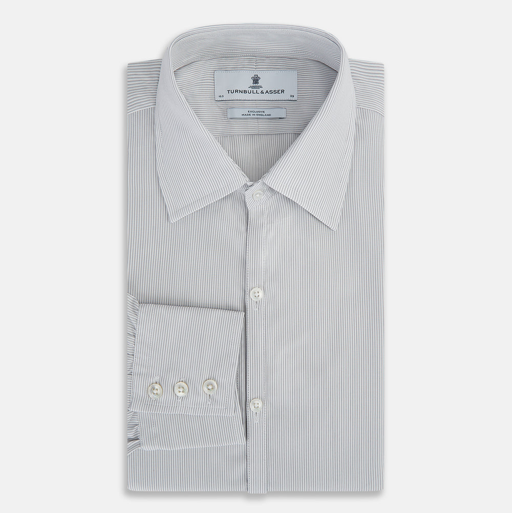 Grey Ripple Double Pinstripe Westminster Shirt 17