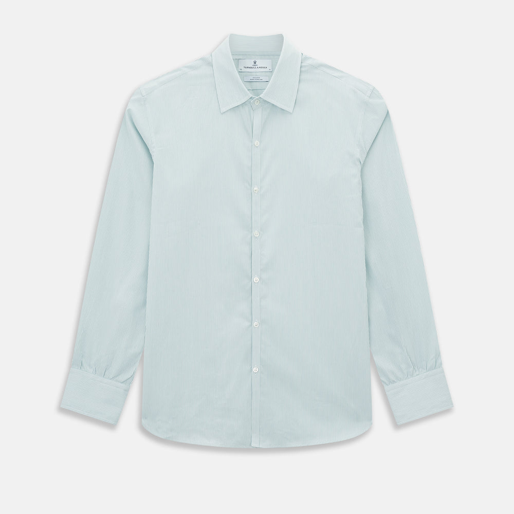 Sage Ripple Double Pinstripe Westminster Shirt 18.5