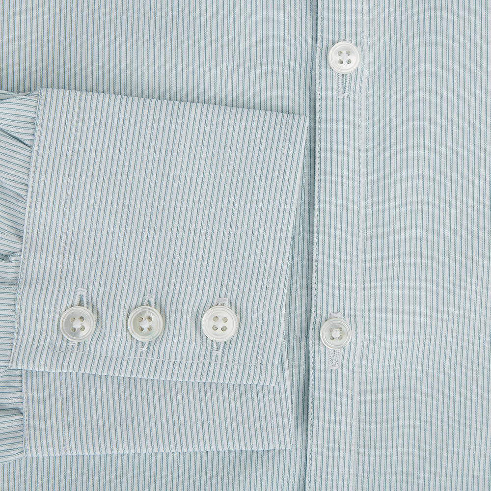 Sage Ripple Double Pinstripe Westminster Shirt 18.5
