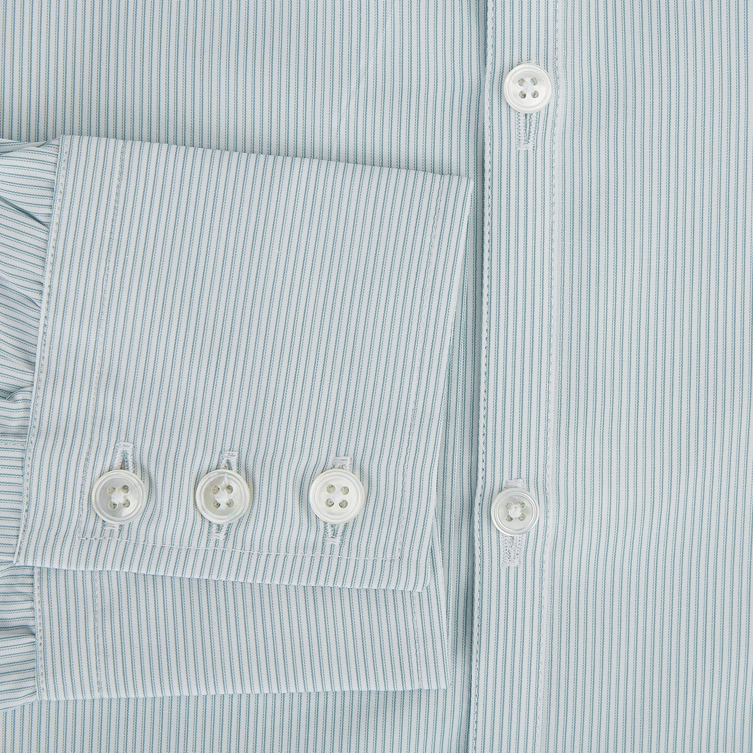 View 4 of product Sage Ripple Double Pinstripe Westminster Shirt 18.5