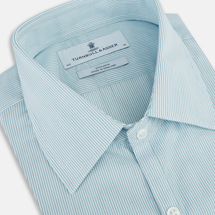 Turquoise Ripple Double Pinstripe Westminster Shirt Image 1