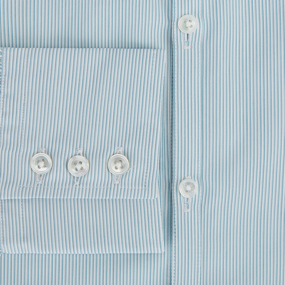 Turquoise Ripple Double Pinstripe Westminster Shirt 17