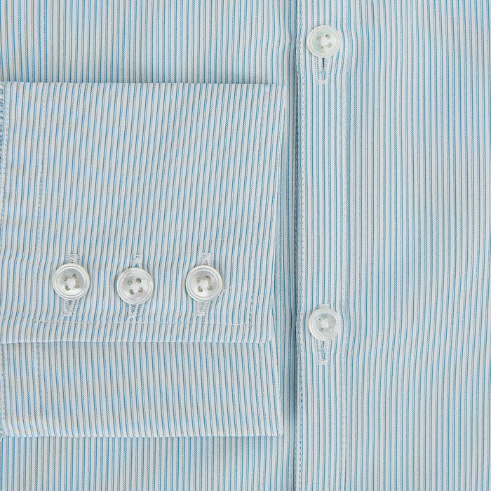 Turquoise Ripple Double Pinstripe Westminster Shirt Image 3
