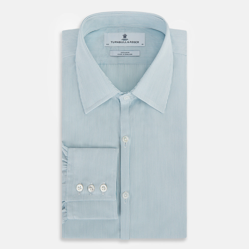 Turquoise Ripple Double Pinstripe Westminster Shirt 17