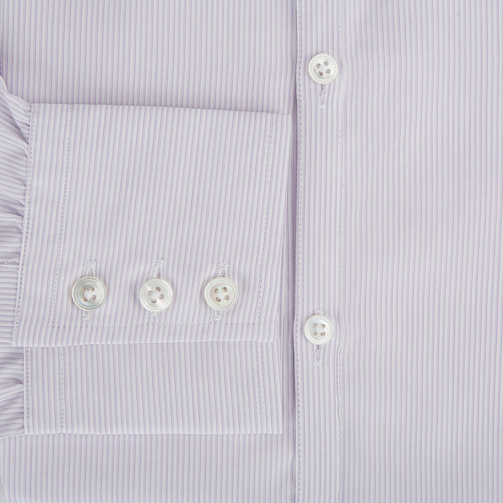 Pale Pink Ripple Double Pinstripe Westminster Shirt 16.5