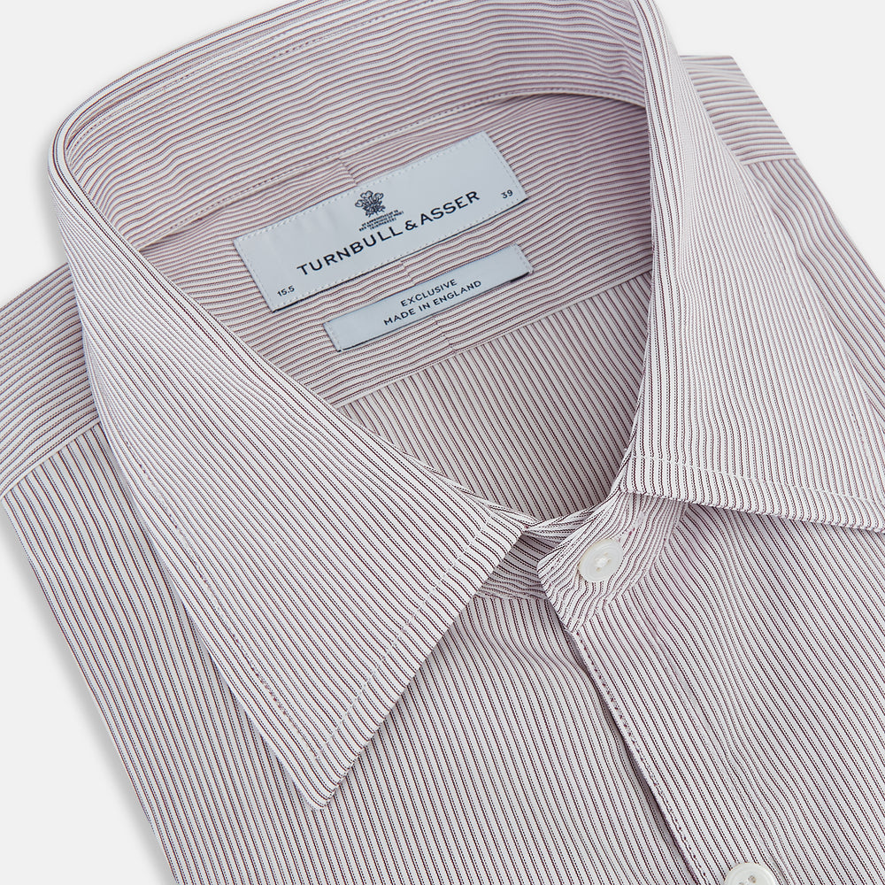 Burgundy Ripple Double Pinstripe Westminster Shirt 15