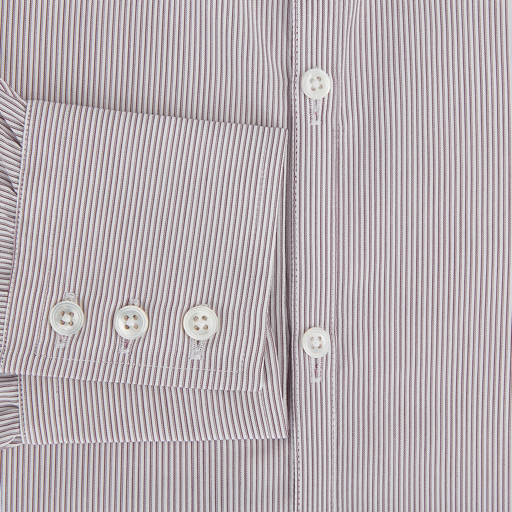 Burgundy Ripple Double Pinstripe Westminster Shirt 15