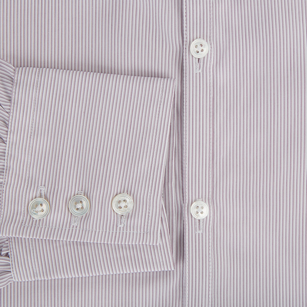Lilac Ripple Double Pinstripe Westminster Shirt 16.5