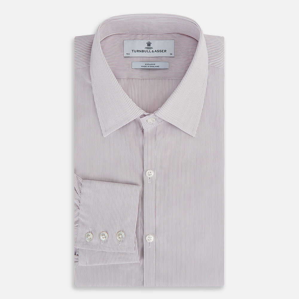 Lilac Ripple Double Pinstripe Westminster Shirt 16.5