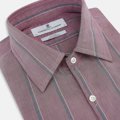 Cerise Red Track Stripe Westminster Shirt