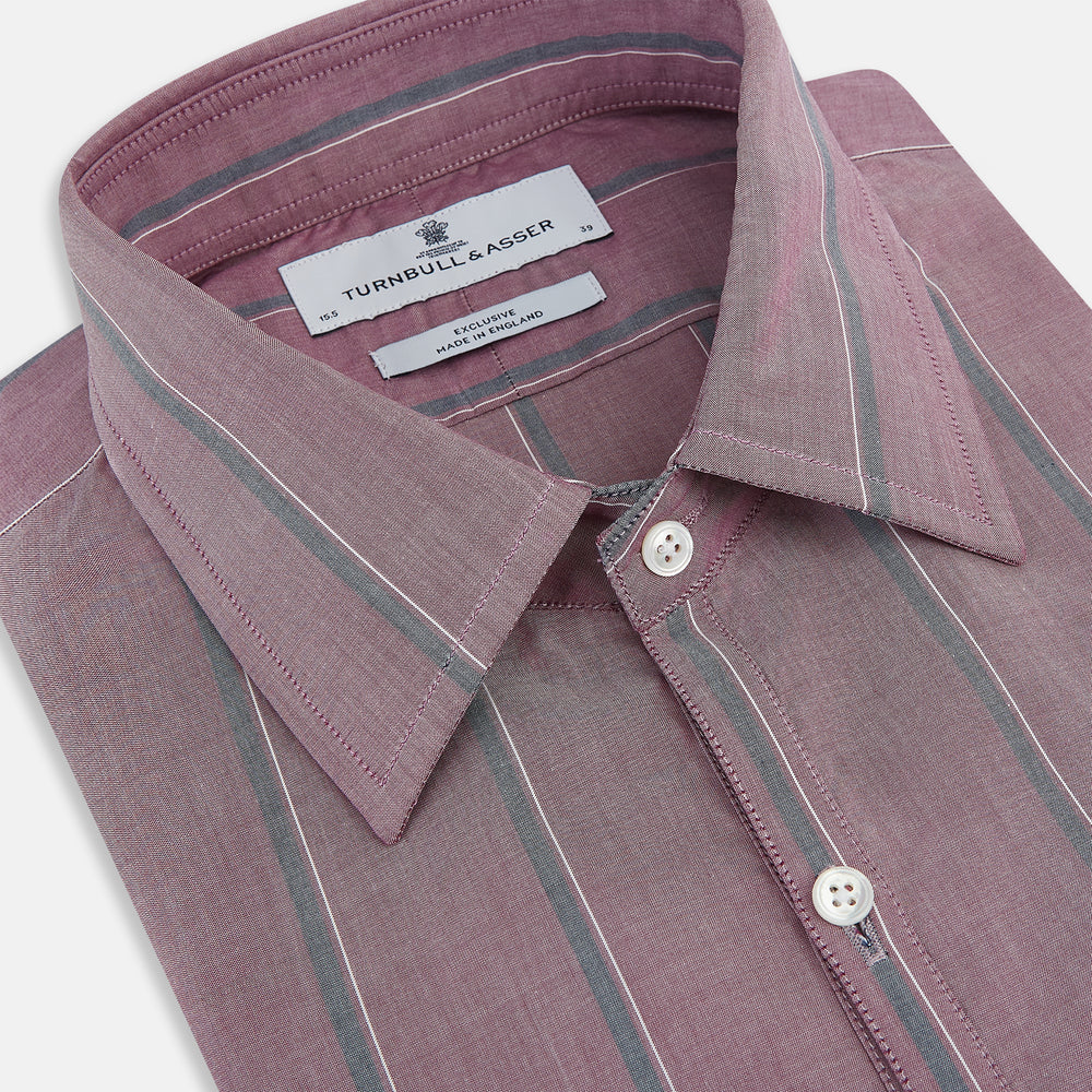 Cerise Red Track Stripe Westminster Shirt 19
