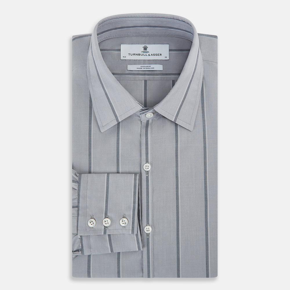 Light Grey Track Stripe Westminster Shirt 19