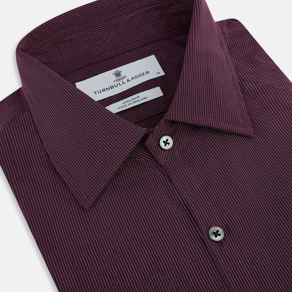 Burgundy Pinstripe Westminster Shirt 19