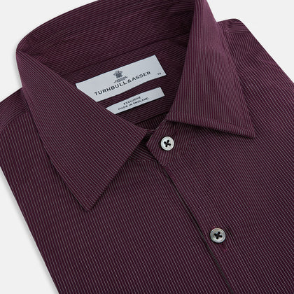 Burgundy Pinstripe Westminster Shirt