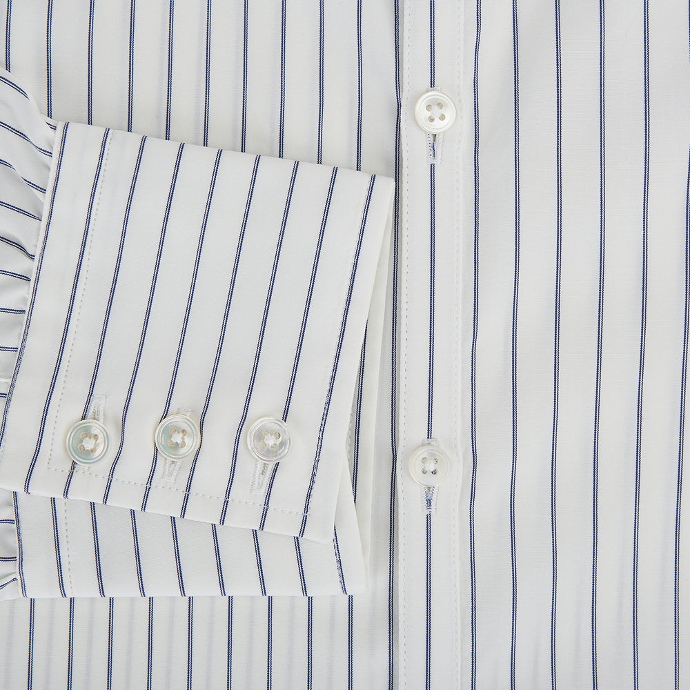 Navy Double Pencil Stripe Westminster Shirt 15