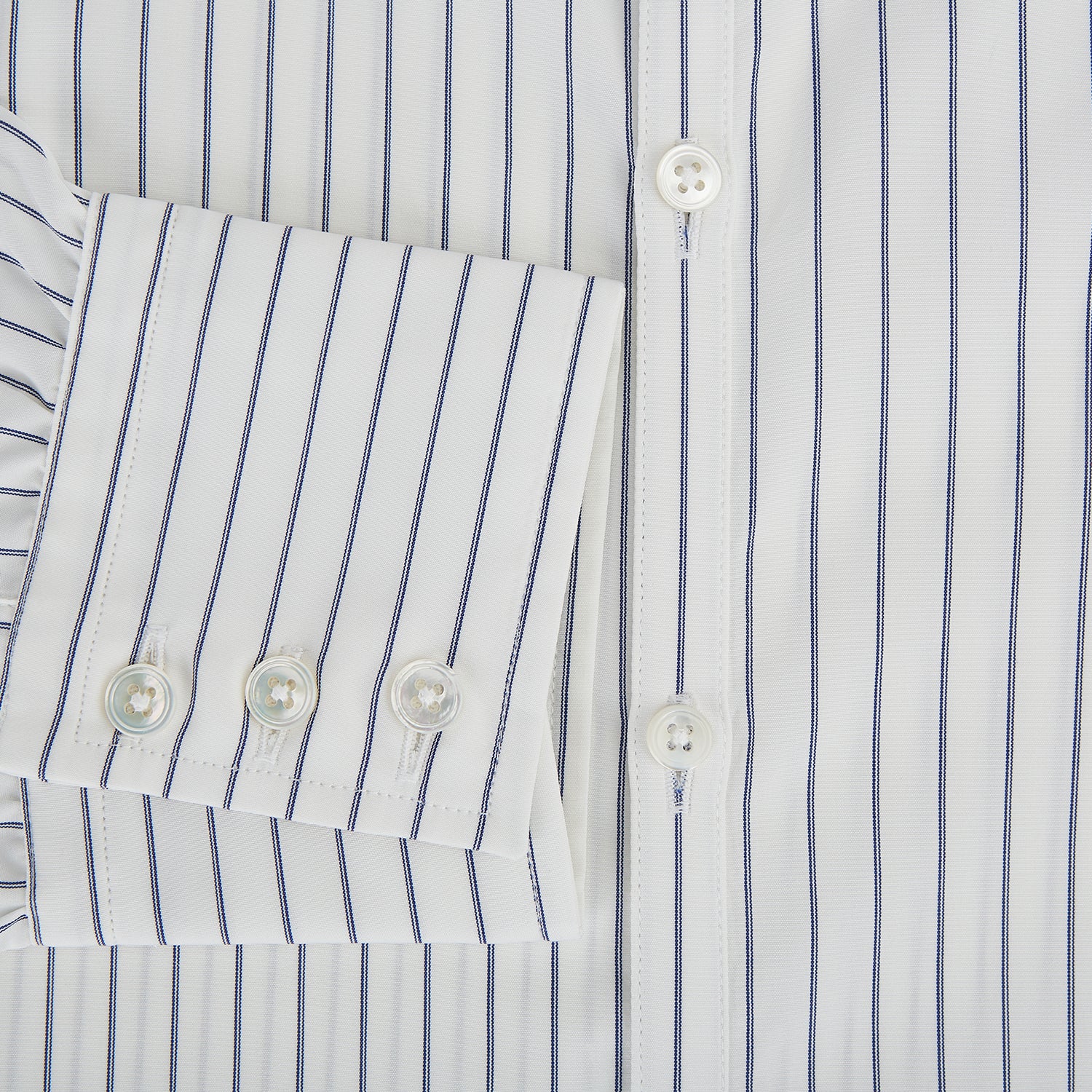 View 4 of product Navy Double Pencil Stripe Westminster Shirt 15