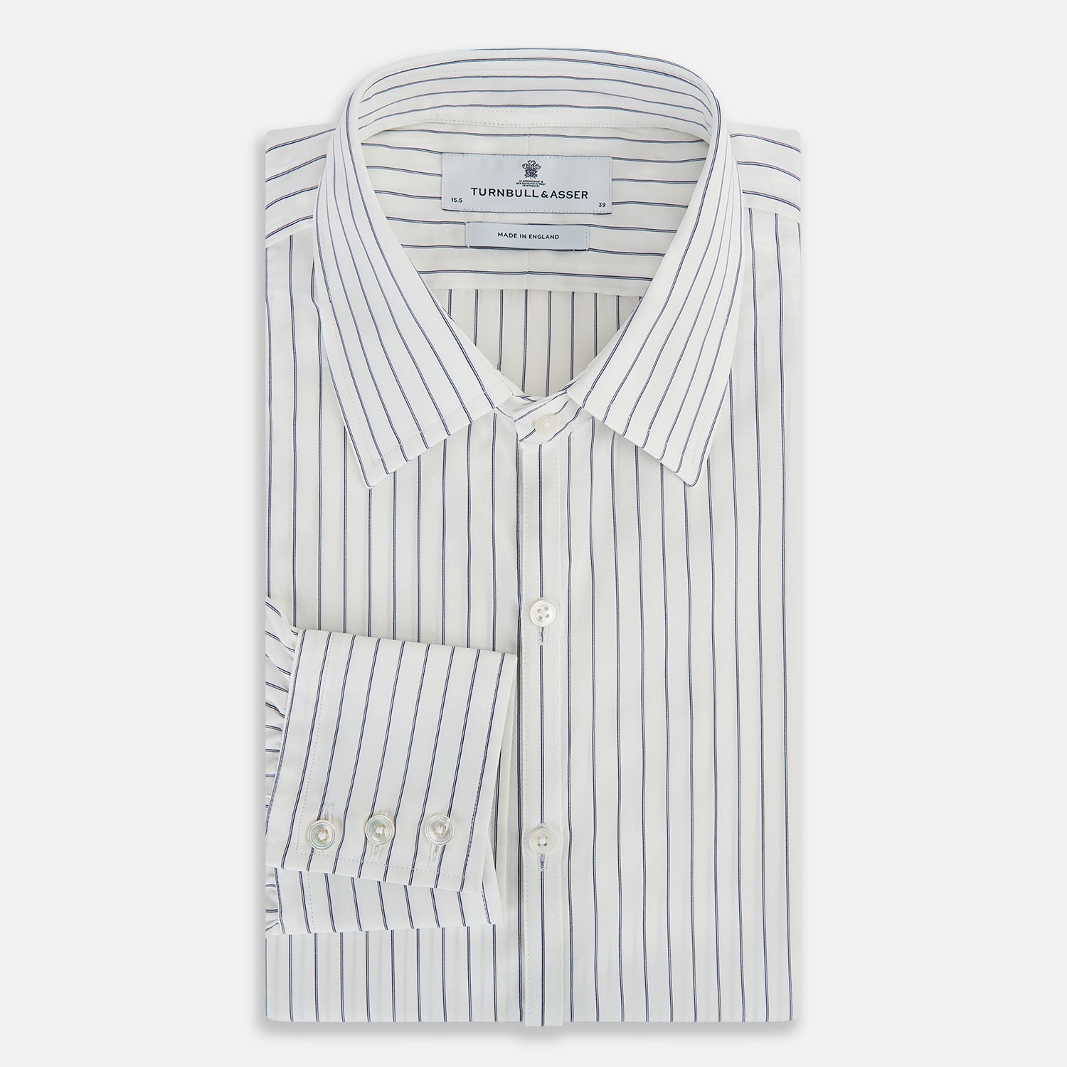 View 5 of product Navy Double Pencil Stripe Westminster Shirt 15