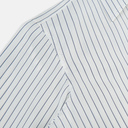 Navy Double Pencil Stripe Westminster Shirt Image 5