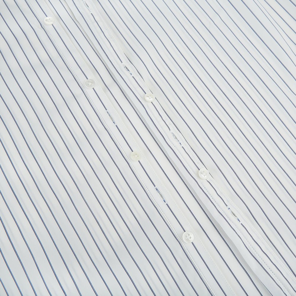 Navy Double Pencil Stripe Westminster Shirt 15
