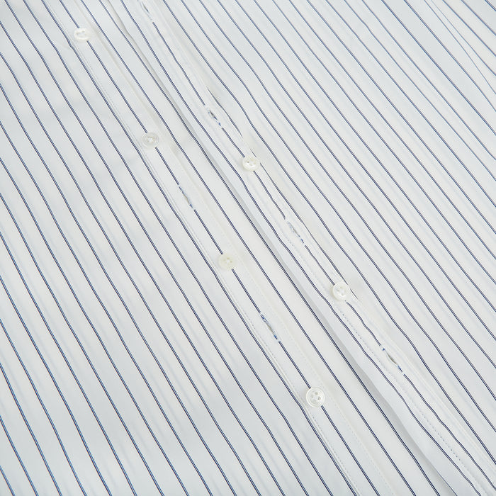 Navy Double Pencil Stripe Westminster Shirt Image 6