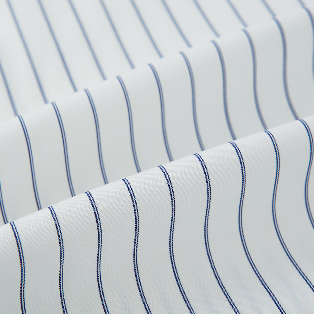 Navy Double Pencil Stripe Westminster Shirt 15