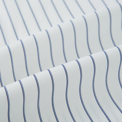 Navy Double Pencil Stripe Westminster Shirt Image 7