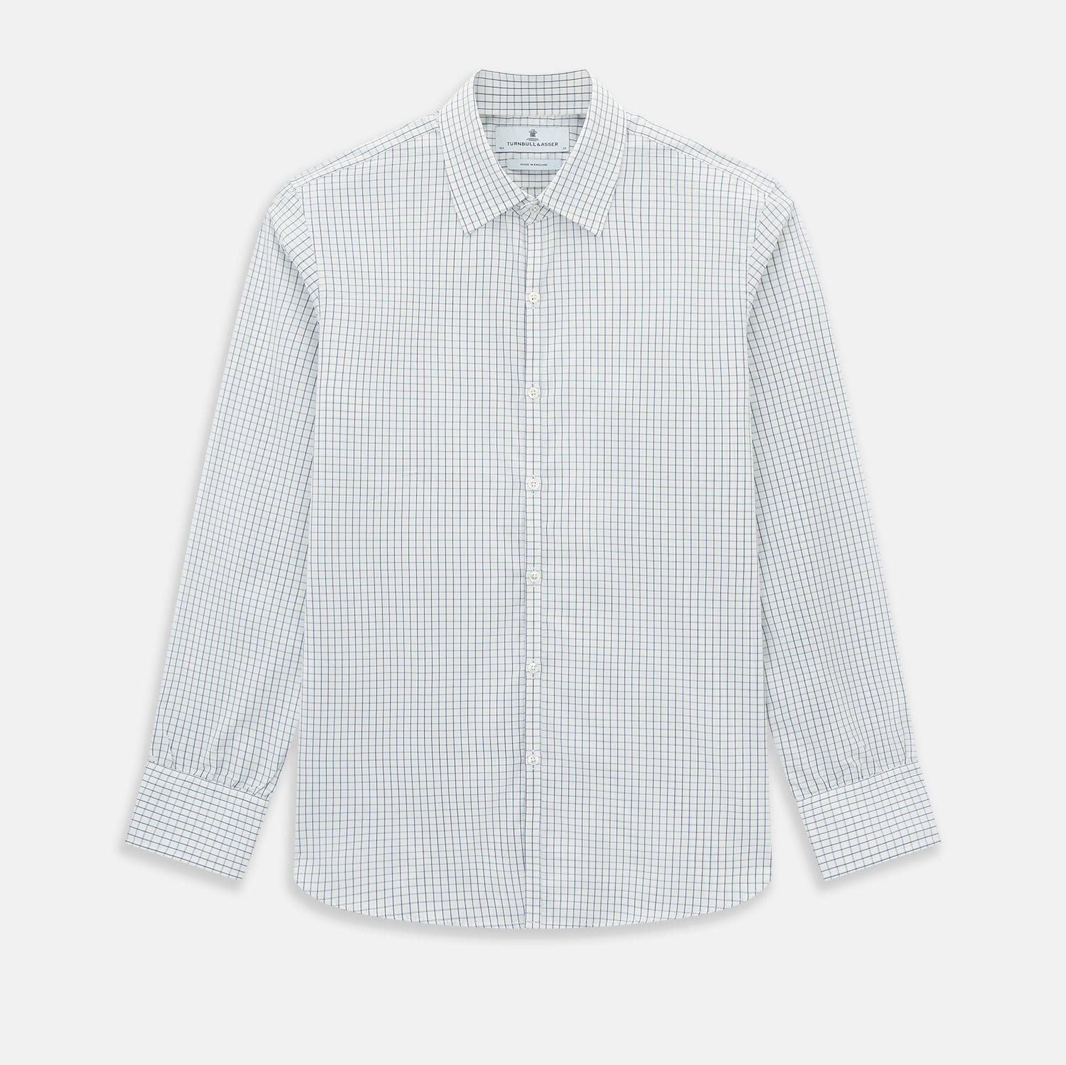 View 1 of product Navy Double Bar Graph Check Westminster Shirt 18