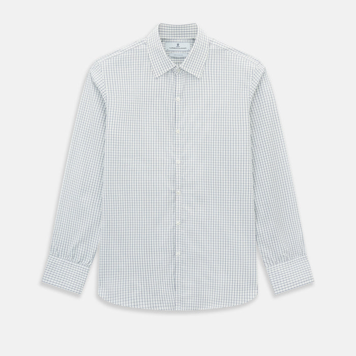 Navy Double Bar Graph Check Westminster Shirt