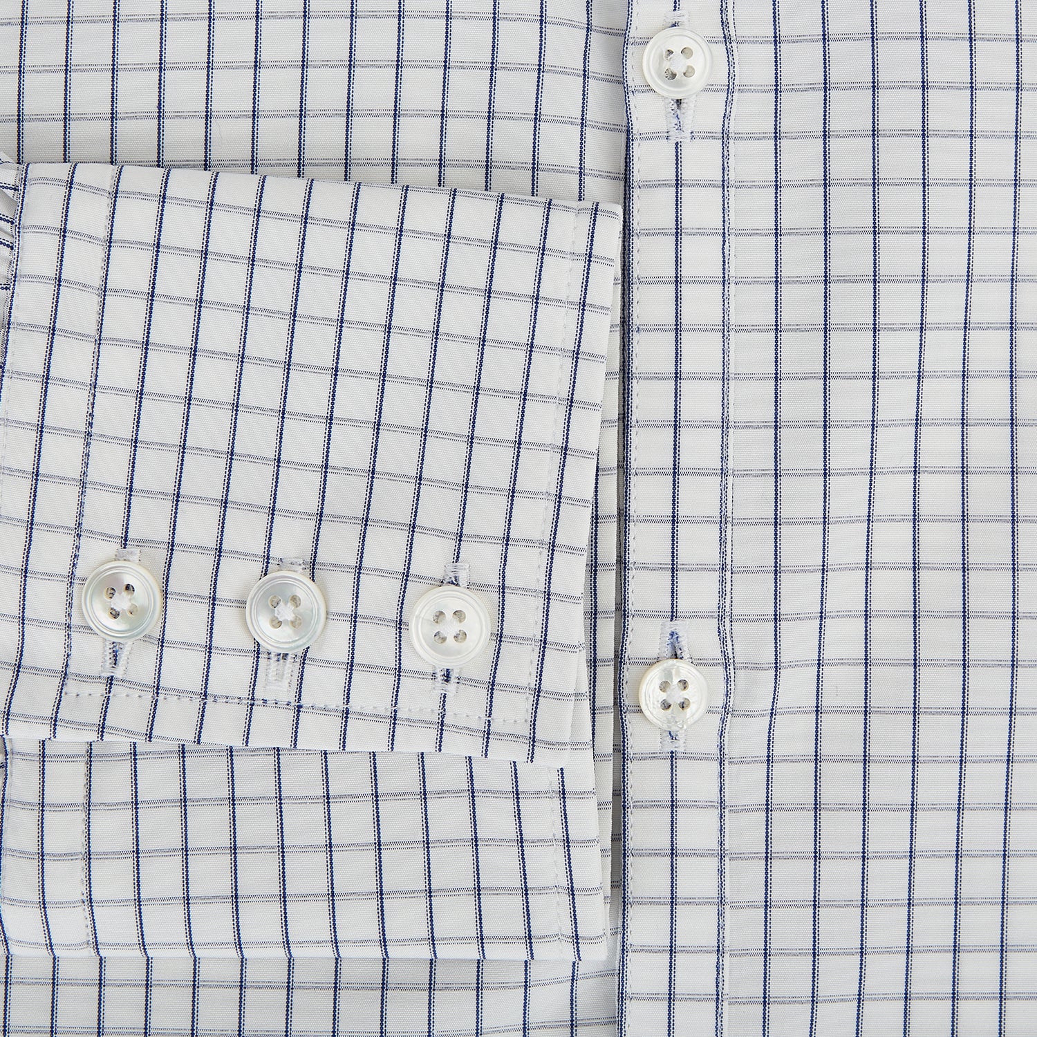 View 4 of product Navy Double Bar Graph Check Westminster Shirt 18