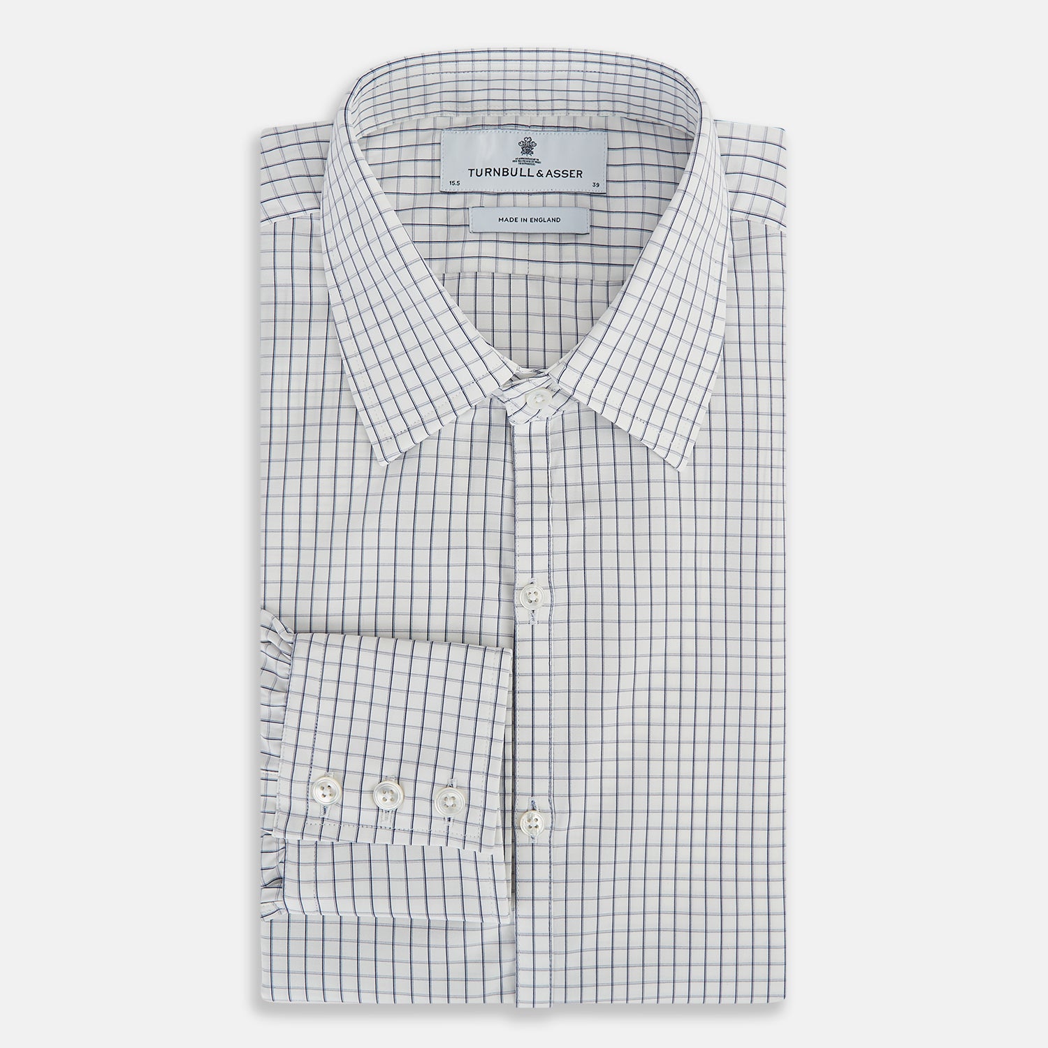 View 5 of product Navy Double Bar Graph Check Westminster Shirt 18