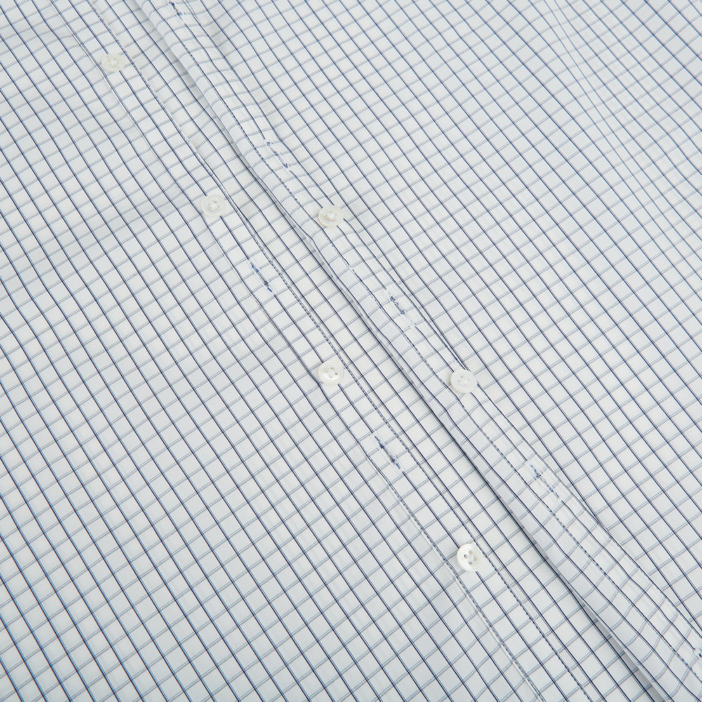 Navy Double Bar Graph Check Westminster Shirt 18