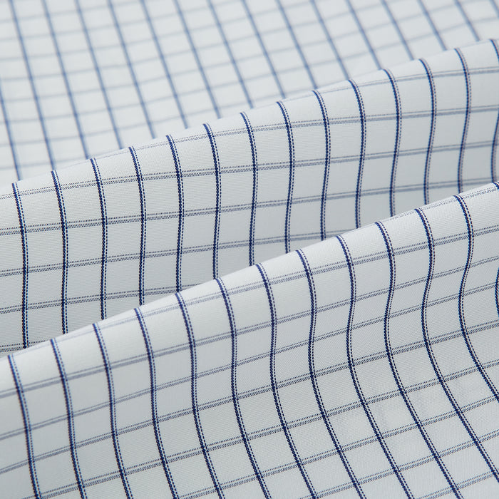 Navy Double Bar Graph Check Westminster Shirt Image 7