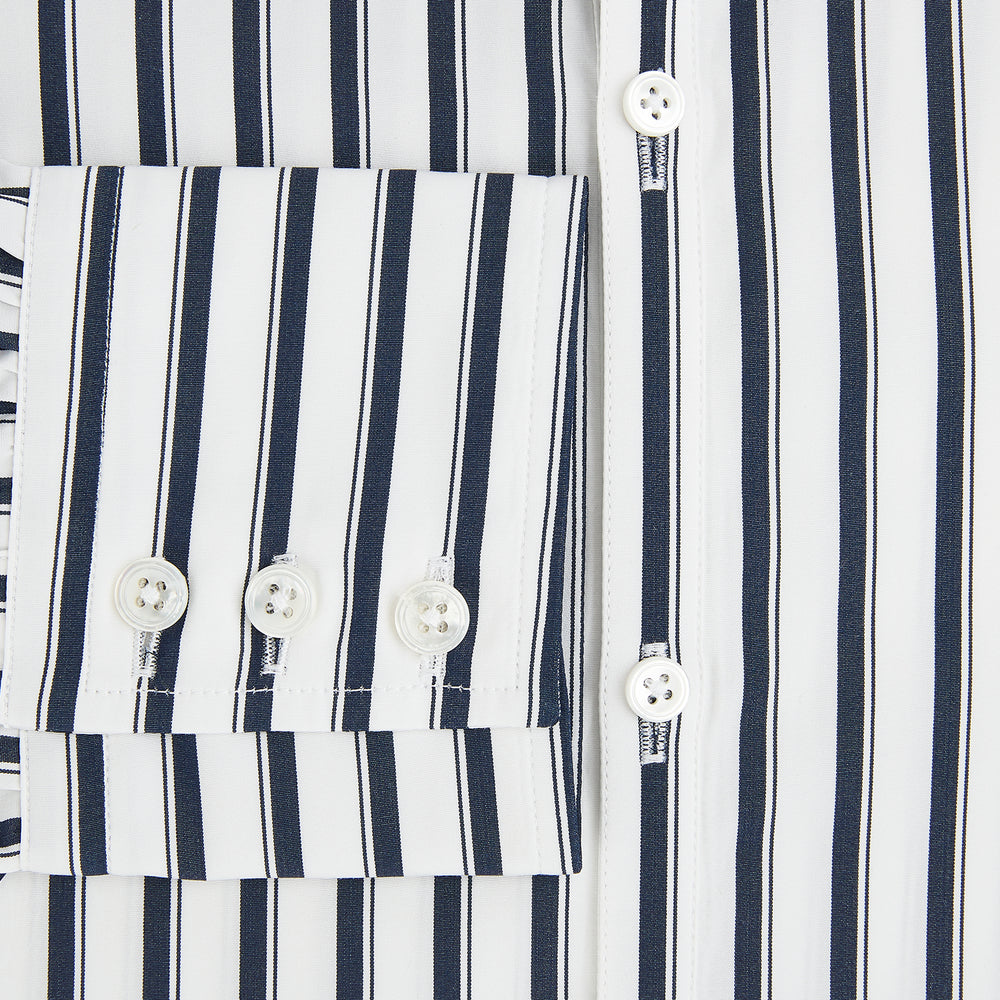 Striped Navy on White Windsor Regular Fit Shirt in Cotton