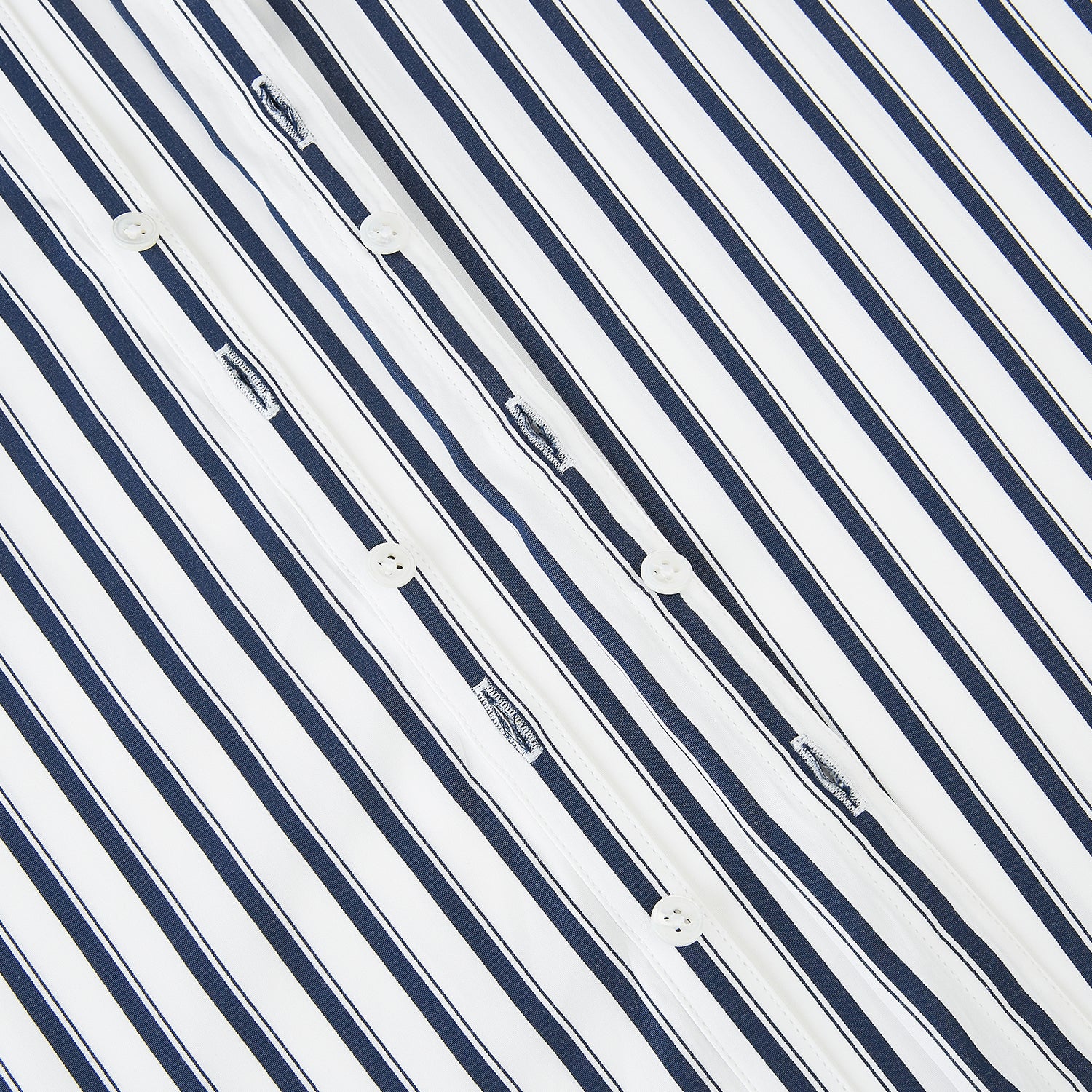 View 7 of product Striped Navy on White Windsor Regular Fit Shirt in Cotton