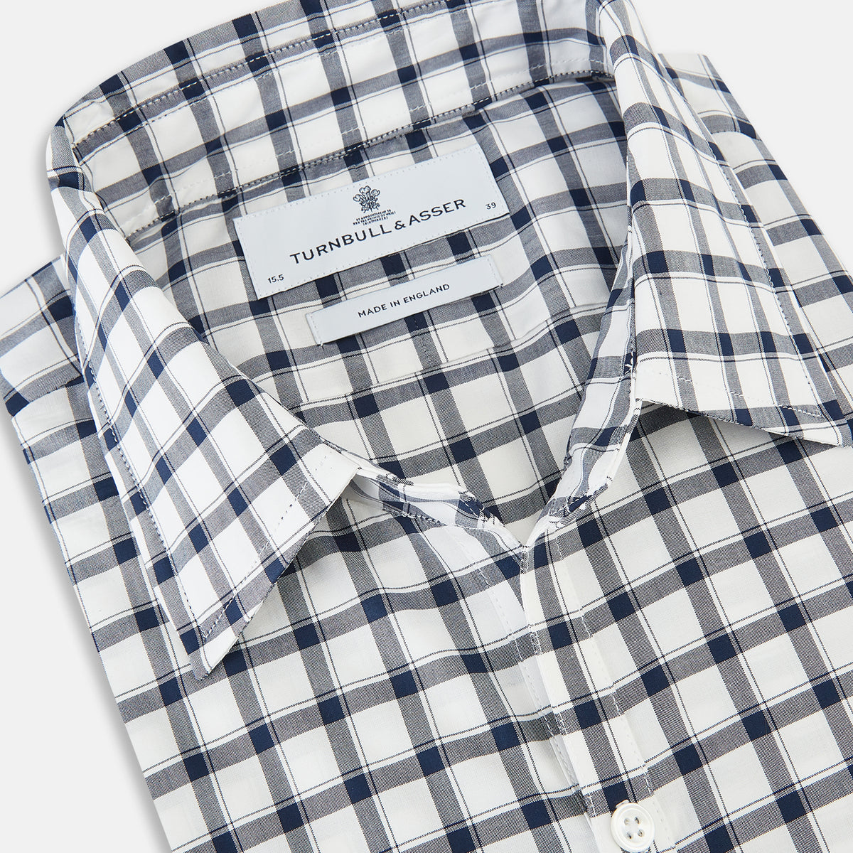 View 2 of product Windsor Bold Chequered Navy on White Regular Fit Shirt in Cotton