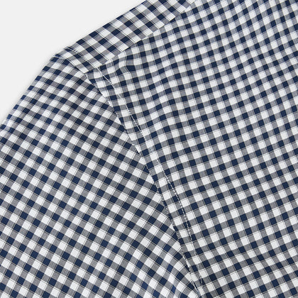 Windsor Fine Chequered Navy on White Regular Fit Shirt Image 4