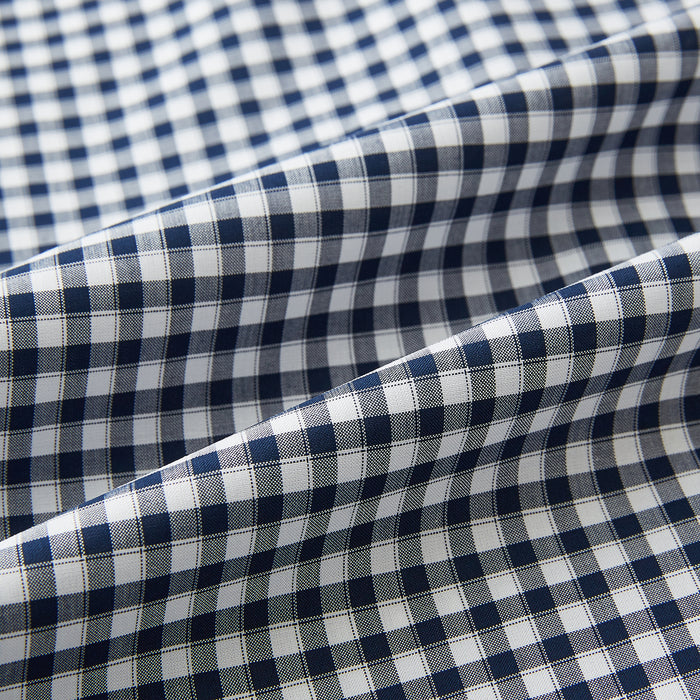 Windsor Fine Checked Navy on White Regular Fit Shirt Image 6
