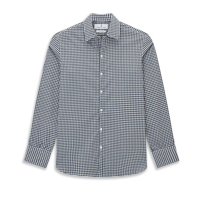 Windsor Fine Chequered Navy on White Regular Fit Shirt Image 8