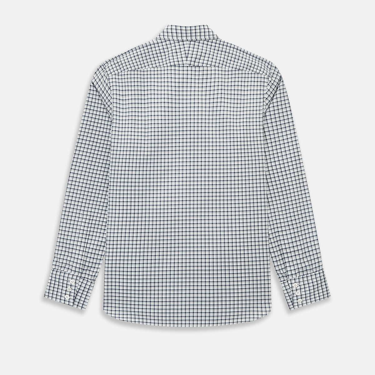View 3 of product Chequered Navy on White Windsor Regular Fit Shirt in Cotton