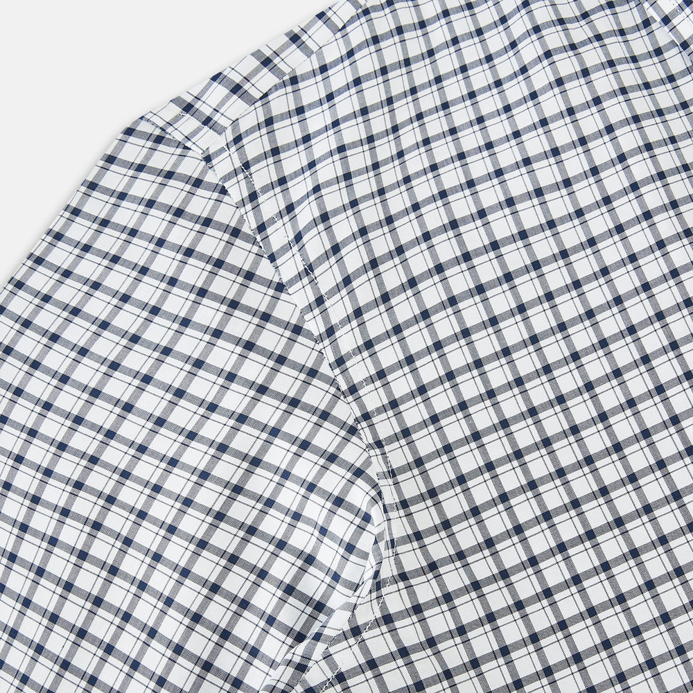 Chequered Navy on White Windsor Regular Fit Shirt in Cotton