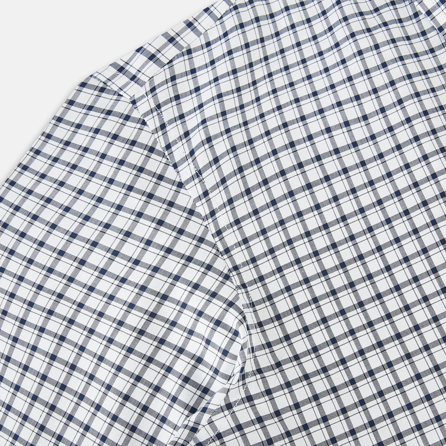 View 6 of product Chequered Navy on White Windsor Regular Fit Shirt in Cotton